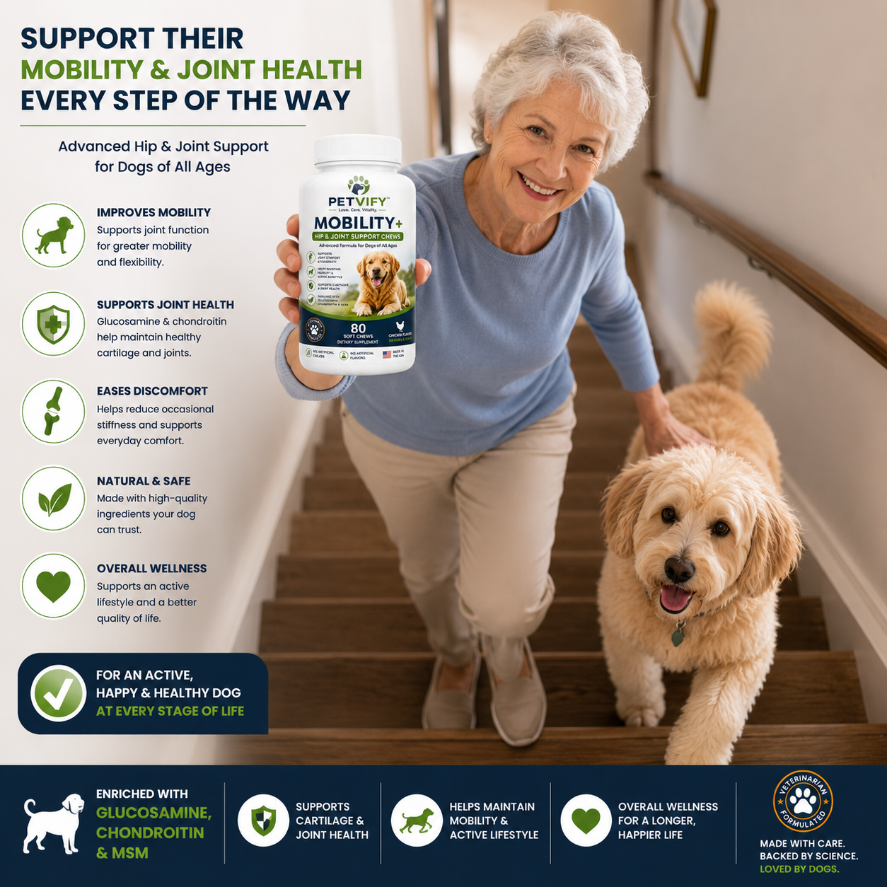 Petvify™ Mobility+ Hip & Joint Support Chews