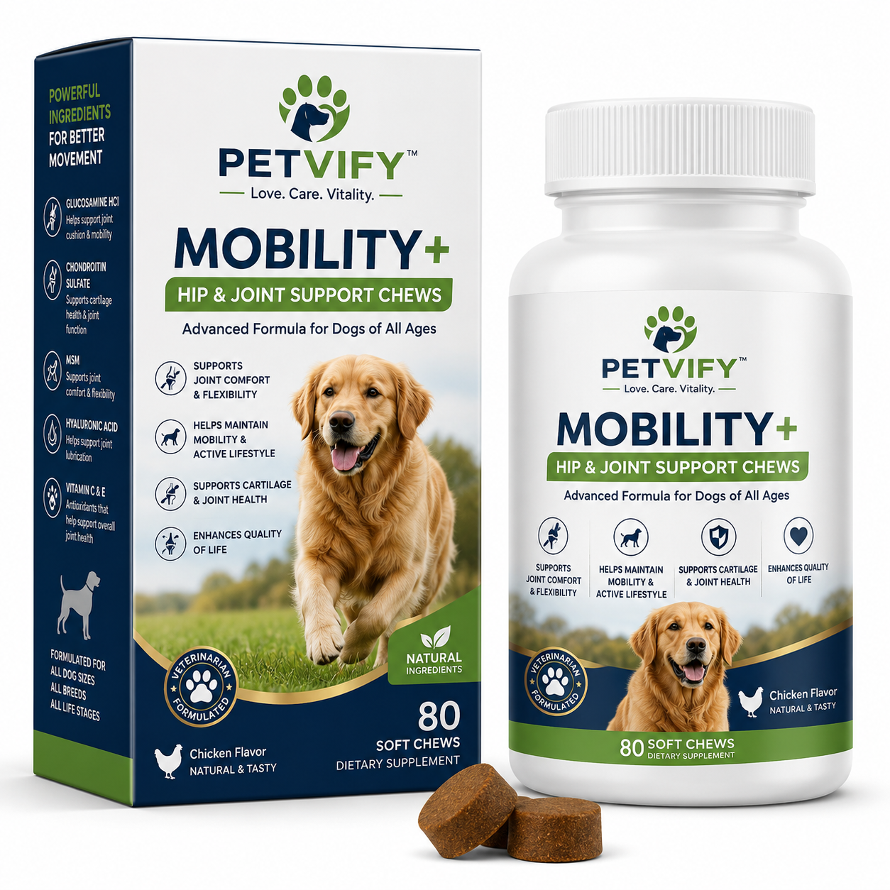 Petvify™ Mobility+ Hip & Joint Support Chews