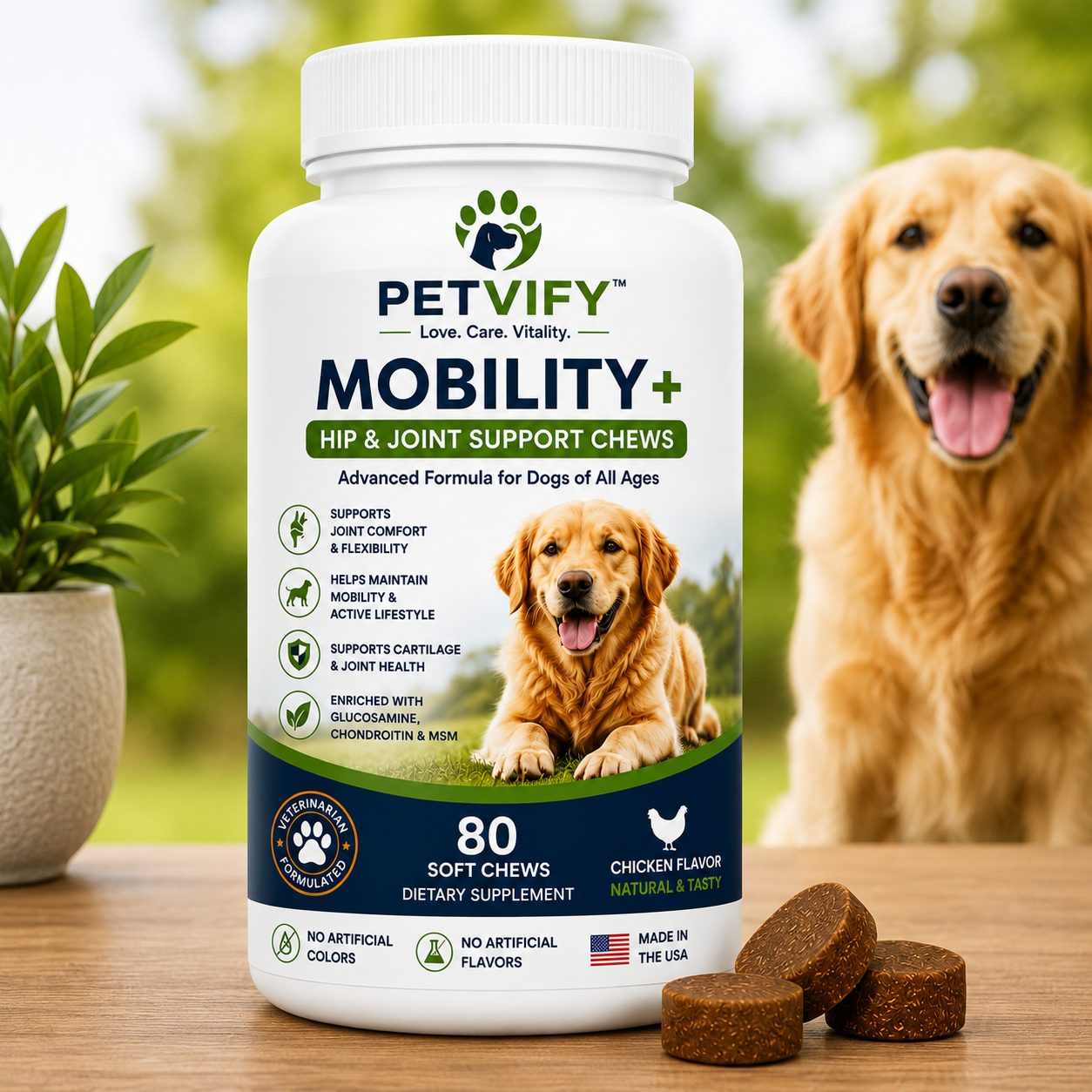 Petvify™ Mobility+ Hip & Joint Support Chews